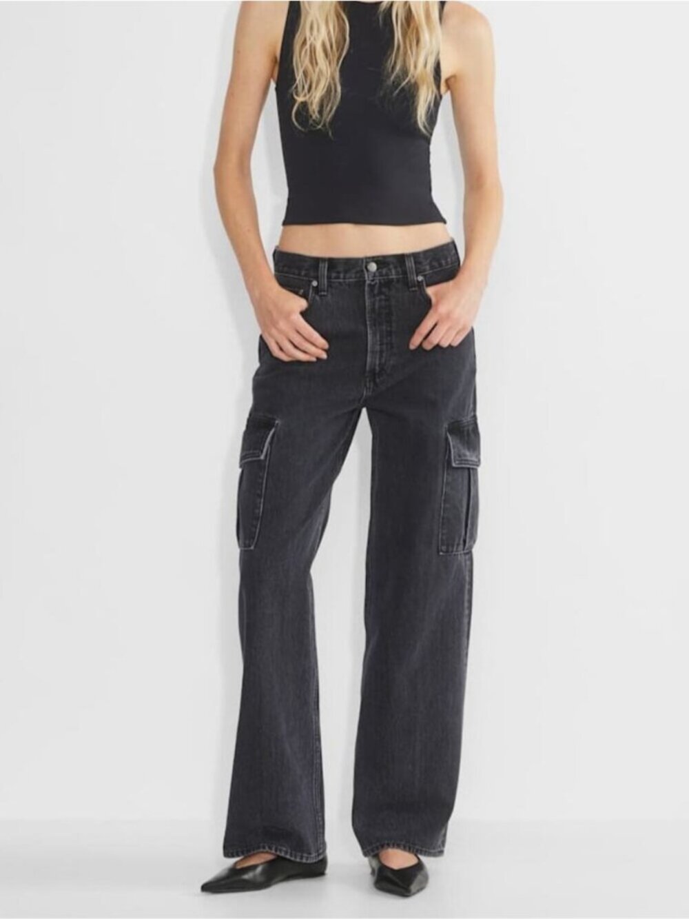 DENIM FORUM Aritzia Farrah High Rise Wide Leg Jean Sz 29